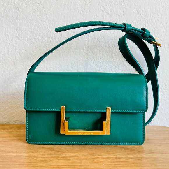 Saint Laurent YSL Green Leather Small Lulu Crossbody Bag. Authentic, Pre-Owned - Picture 1 of 7